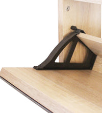 Schuhschrank mit 2 Fächern Spiegel Eiche-Optik 63x17x67 cm