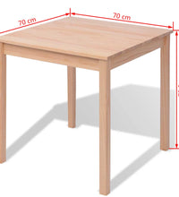 Dreiteiliges Esstisch-Set Pinienholz