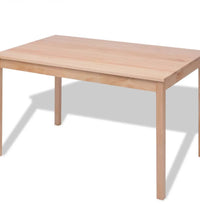 Siebenteiliges Esstisch-Set Pinienholz