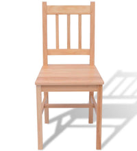 Siebenteiliges Esstisch-Set Pinienholz