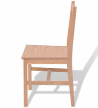 Siebenteiliges Esstisch-Set Pinienholz