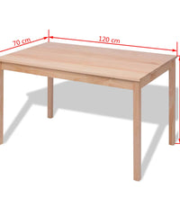 Siebenteiliges Esstisch-Set Pinienholz