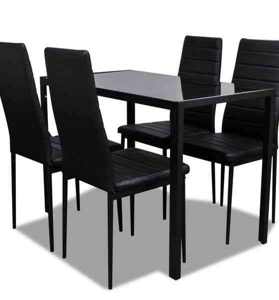 5-tlg. Essgruppe Schwarz
