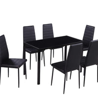 7-tlg. Essgruppe Schwarz