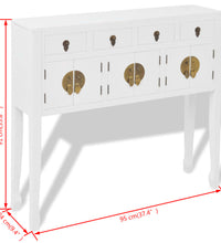 Sideboard Chinesischer Stil Massivholz Weiß