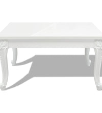 Couchtisch 80x80x42 cm Hochglanz-Weiß