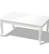 Couchtisch 100x60x42 cm Hochglanz-Weiß