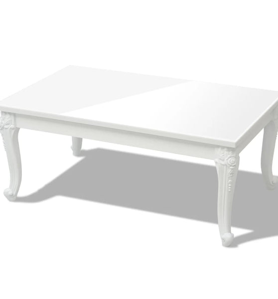 Couchtisch 100x60x42 cm Hochglanz-Weiß