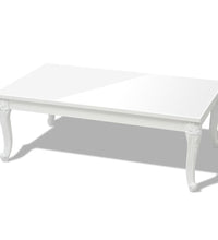 Couchtisch 115×65×42 cm Hochglanz Weiß