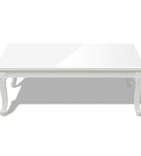 Couchtisch 115×65×42 cm Hochglanz Weiß