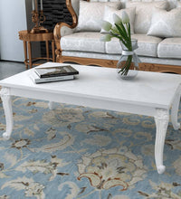 Couchtisch 115×65×42 cm Hochglanz Weiß