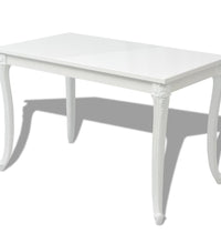 Esstisch 116 x 66 x 76 cm Hochglanz Weiß
