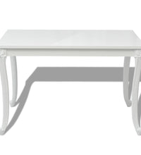 Esstisch 116 x 66 x 76 cm Hochglanz Weiß