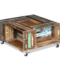 Couchtisch Altholz Massiv 70x70x35 cm
