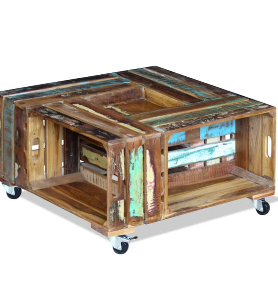 Couchtisch Altholz Massiv 70x70x35 cm