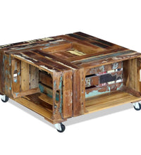 Couchtisch Altholz Massiv 70x70x35 cm