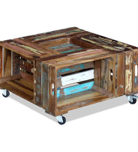 Couchtisch Altholz Massiv 70x70x35 cm