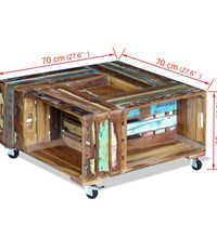 Couchtisch Altholz Massiv 70x70x35 cm