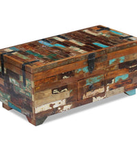 Couchtisch Truhe Altholz Massiv 80x40x35 cm
