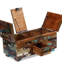 Couchtisch Truhe Altholz Massiv 80x40x35 cm