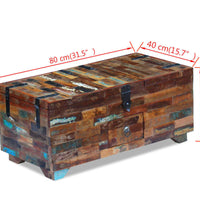 Couchtisch Truhe Altholz Massiv 80x40x35 cm