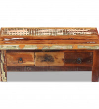Couchtisch mit Schubladen Altholz Massiv 90x45x35 cm