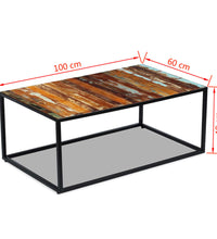 Couchtisch Altholz Massiv 100x60x40 cm