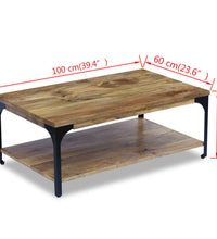Couchtisch Mangoholz 100x60x38 cm