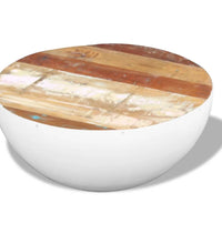 Couchtisch Schalenform Altholz Massiv 60x60x30 cm