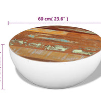 Couchtisch Schalenform Altholz Massiv 60x60x30 cm