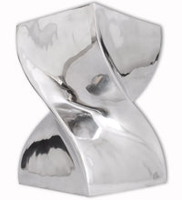 Hocker/Beistelltisch Verdrehte Form Silbern Aluminium