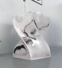 Hocker/Beistelltisch Verdrehte Form Silbern Aluminium