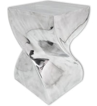 Hocker/Beistelltisch Verdrehte Form Silbern Aluminium