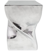 Hocker/Beistelltisch Verdrehte Form Silbern Aluminium
