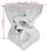 Hocker/Beistelltisch Verdrehte Form Silbern Aluminium