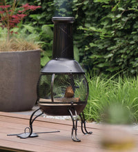 RedFire Gartenkamin Sauda Bronzen Stahl