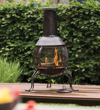 RedFire Gartenkamin Sauda Bronzen Stahl