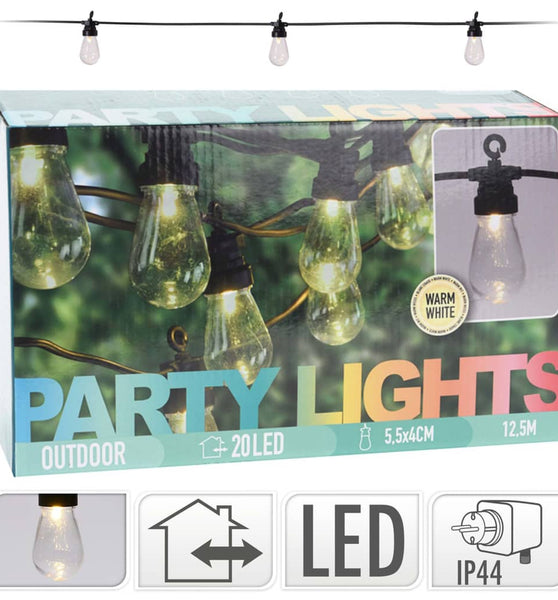 ProGarden LED-Party-Lichterkette 20 Leuchtmittel 4,5 V