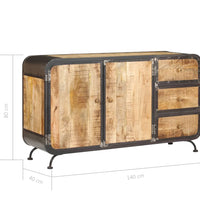 Sideboard 140 x 40 x 80 cm Mango-Massivholz