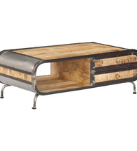 Couchtisch 100 x 50 x 35 cm Mango-Massivholz
