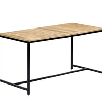 Esstisch 140x70x75 cm Raues Mangoholz