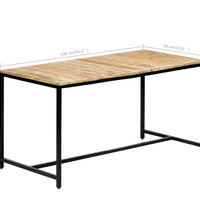 Esstisch 140x70x75 cm Raues Mangoholz
