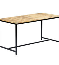Esstisch 140x70x75 cm Raues Mangoholz