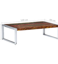 Couchtisch 120x60x35 cm Altholz Massiv