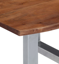 Couchtisch mit Naturkanten 60x60x40 cm Massivholz Akazie