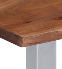 Couchtisch mit Naturkanten 60x60x40 cm Massivholz Akazie