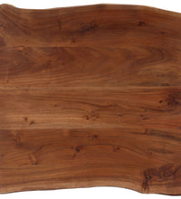 Couchtisch mit Naturkanten 60x60x40 cm Massivholz Akazie