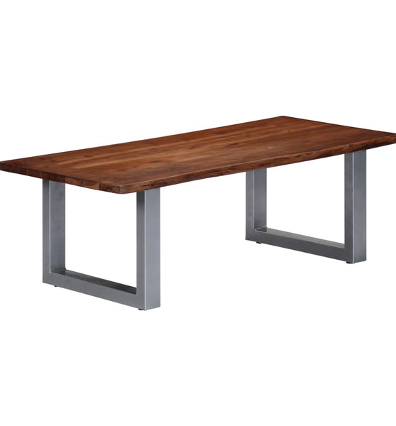 Couchtisch mit lebenden Kanten 115x60x40 cm Massivholz Akazie