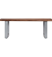 Couchtisch mit lebenden Kanten 115x60x40 cm Massivholz Akazie