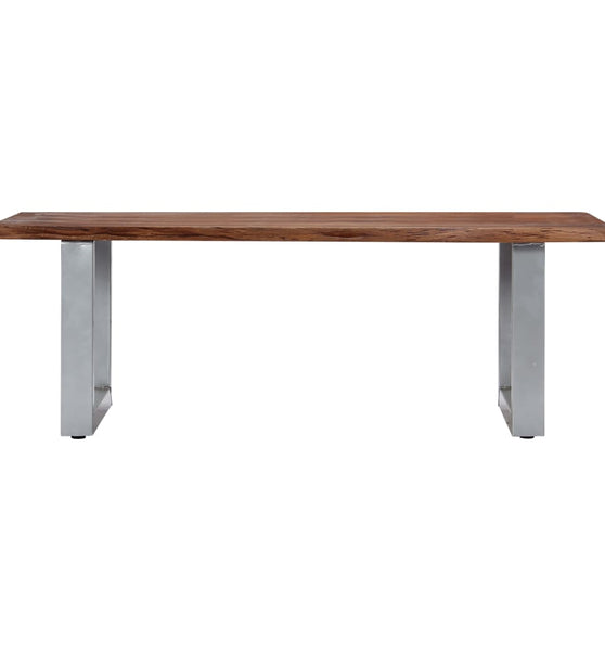 Couchtisch mit lebenden Kanten 115x60x40 cm Massivholz Akazie